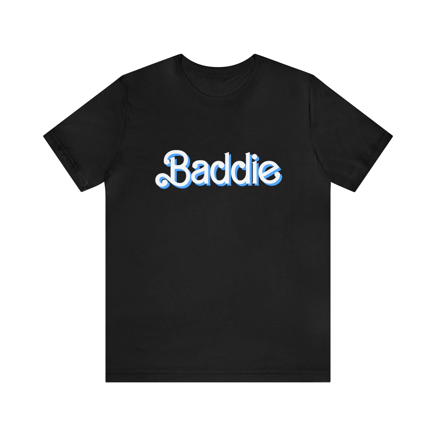 BADDIE UNIVERSITY BLUE & WHITE: Unisex Jersey Short Sleeve Tee