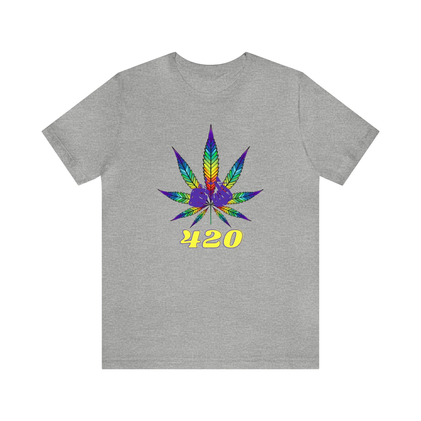 RAINBOW & PURPLE 420: Unisex Jersey Short Sleeve Tee