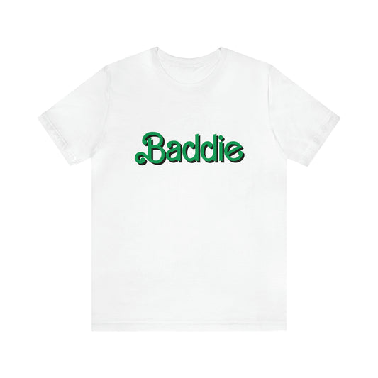 BADDIE LUCKY GREEN & BLACK: Unisex Jersey Short Sleeve Tee