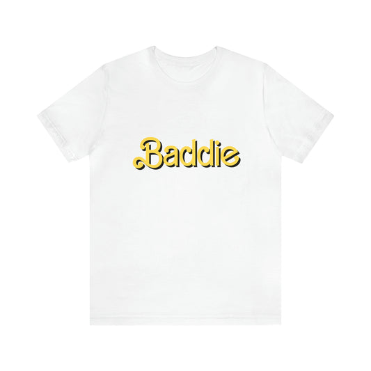 BADDIE YELLOW & BLACK: Unisex Jersey Short Sleeve Tee