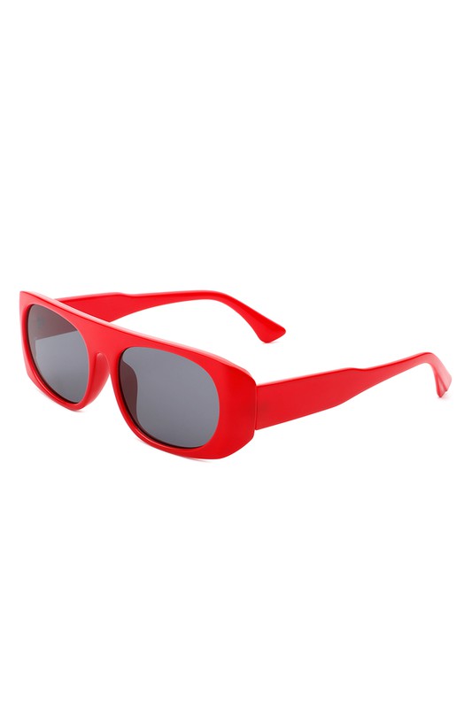 Rectangle Retro Oval Fashion Flat Top Sunglasses