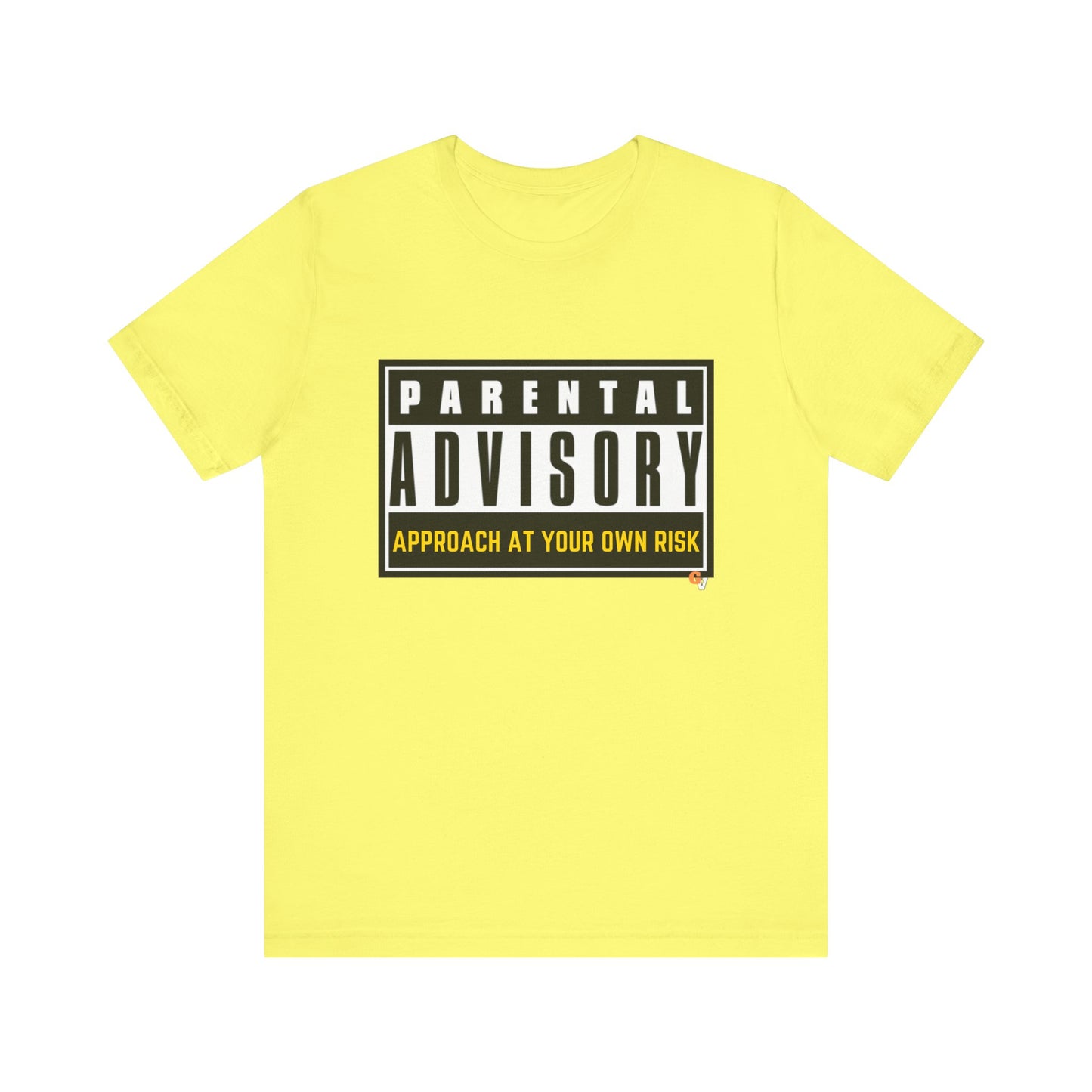 APPROACH AT YOUR OWN RISK YELLOW: Unisex Jersey Short Sleeve Tee