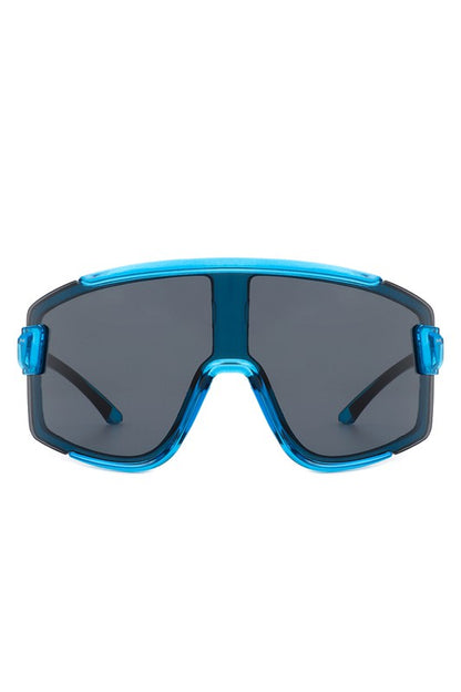 Oversize Sporty Square Chunky Shield Sunglasses