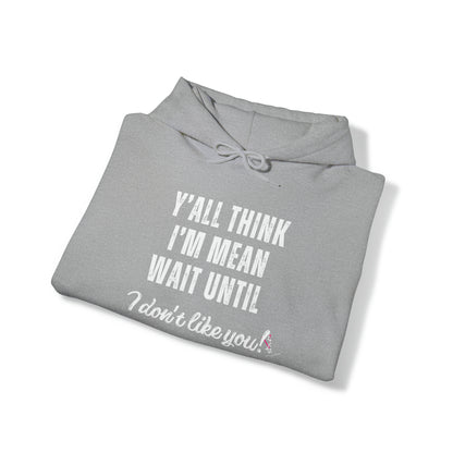 Y'ALL THINK I'M MEAN: Unisex Heavy Blend™ Hooded Sweatshirt