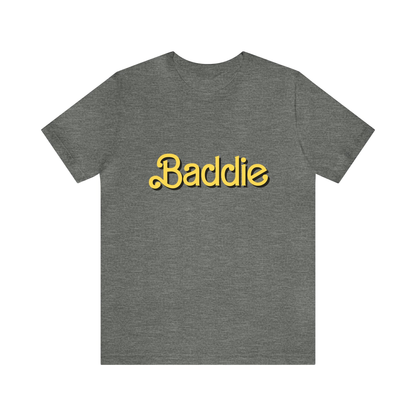 BADDIE YELLOW & BLACK: Unisex Jersey Short Sleeve Tee