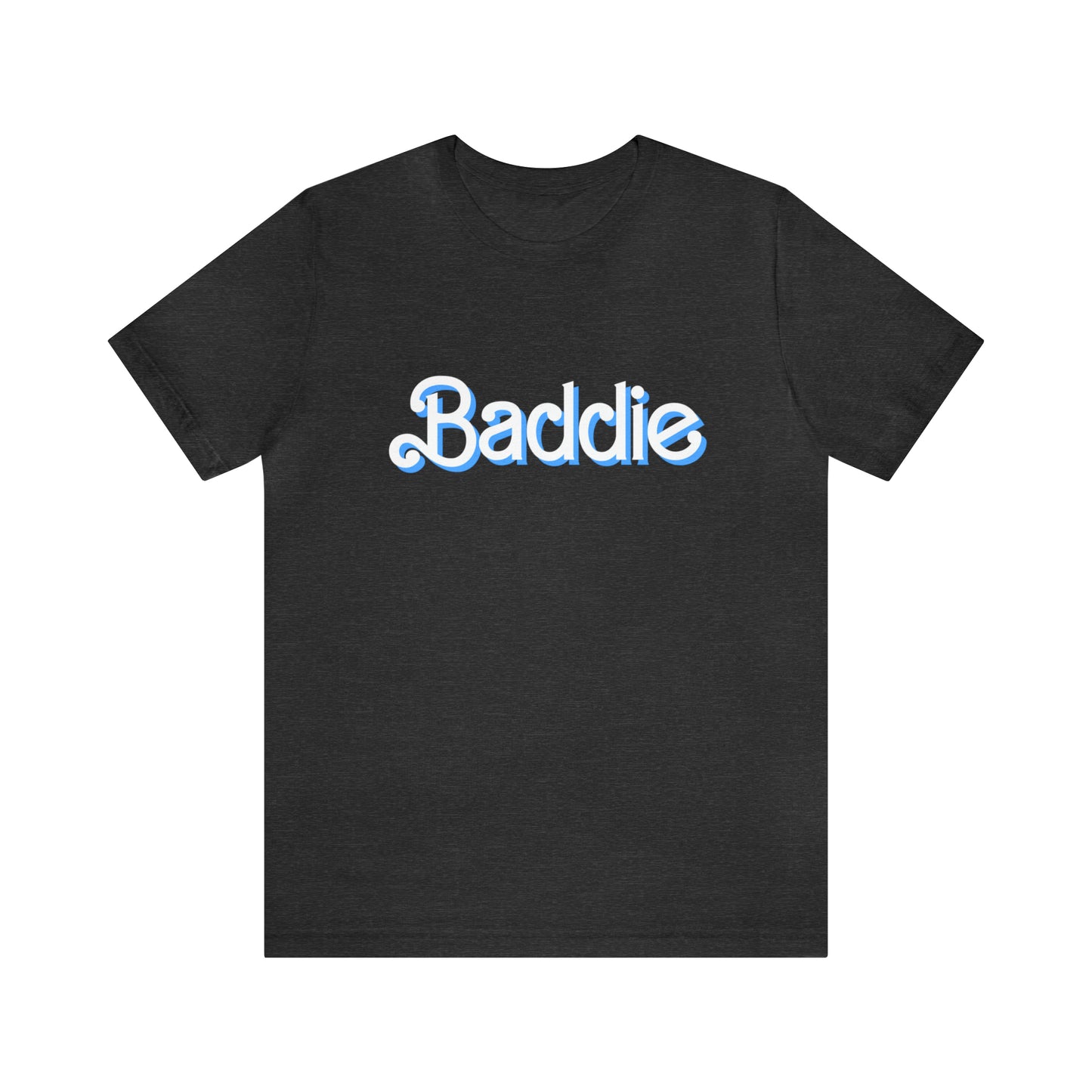 BADDIE UNIVERSITY BLUE & WHITE: Unisex Jersey Short Sleeve Tee