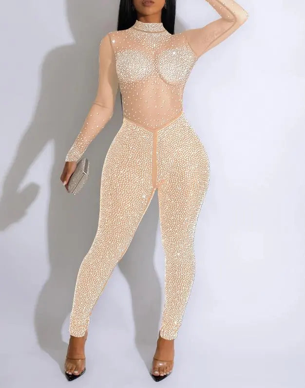 Light Up The Night Rhinestone Jumpsuit