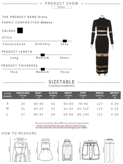 Mesh Patchwork Mid-Length Dress