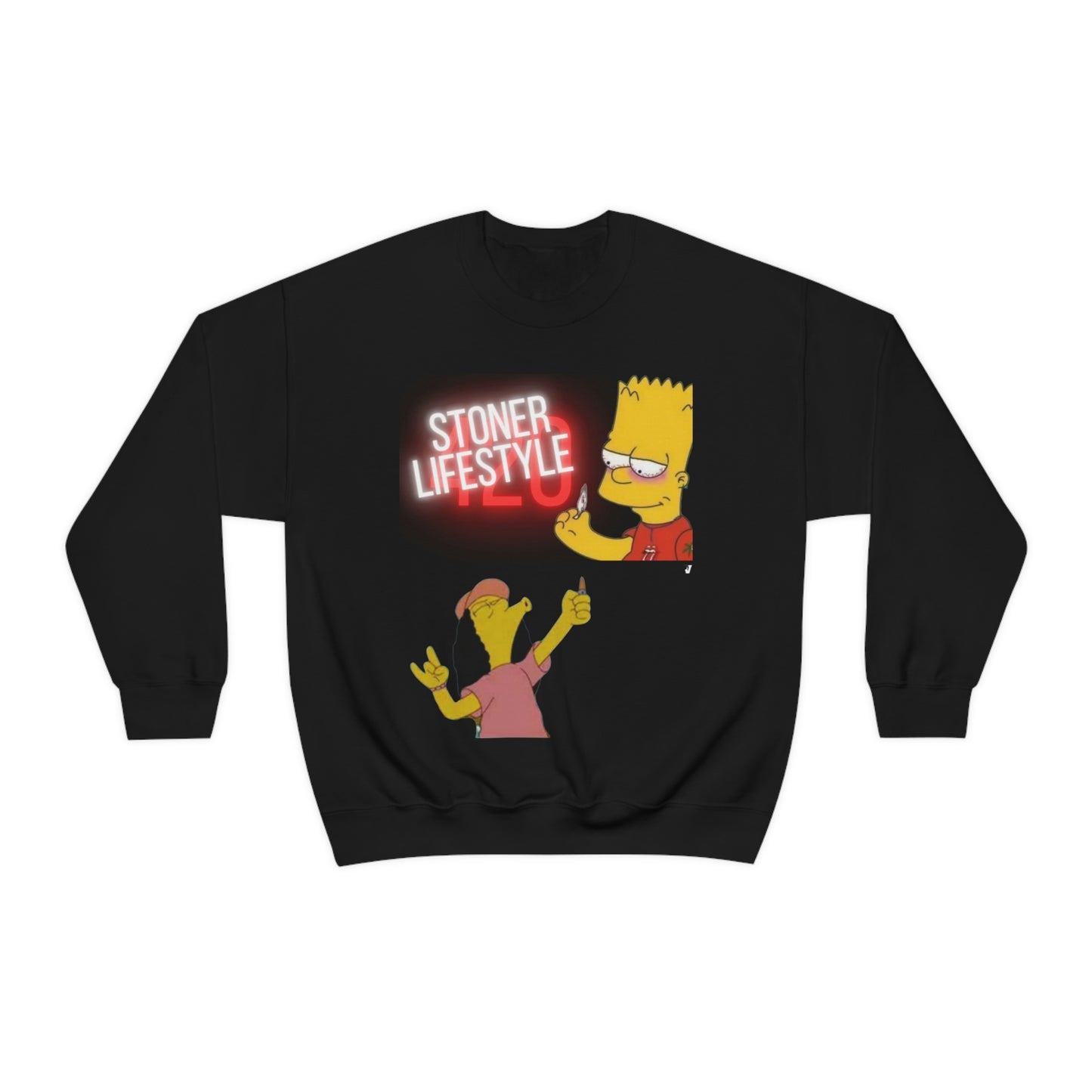 CARTOON STONER LIFE: Unisex Crewneck Sweatshirt