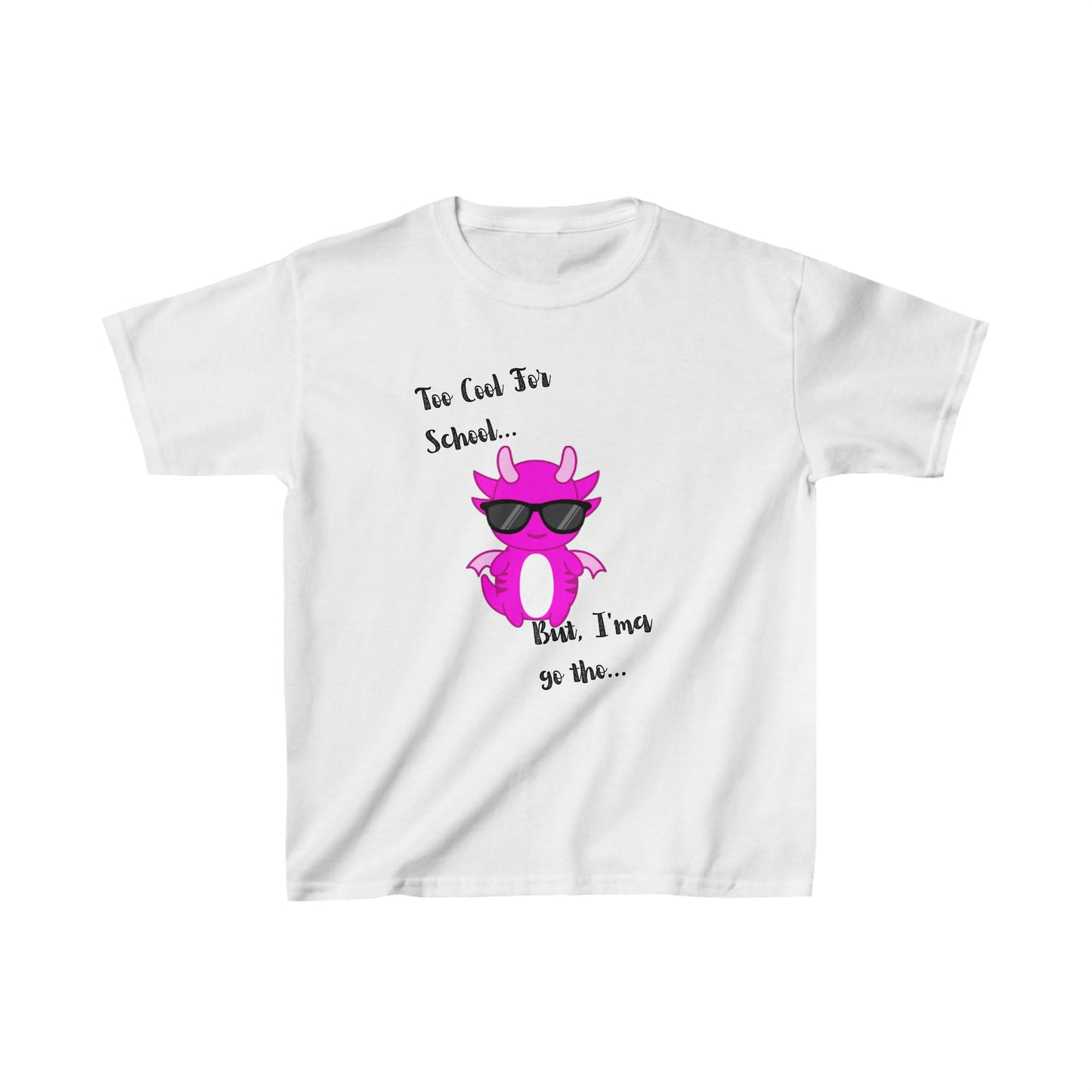 TOO COOL FOR SCHOOL PINK: Kids Heavy Cotton™ Tee
