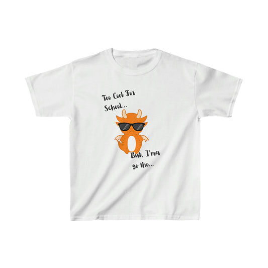 TOO COOL FOR SCHOOL ORANGE: Kids Heavy Cotton™ Tee