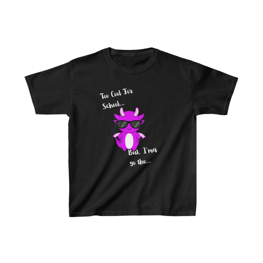 TOO COOL FOR SCHOOL PURPLE: Kids Heavy Cotton™ Tee