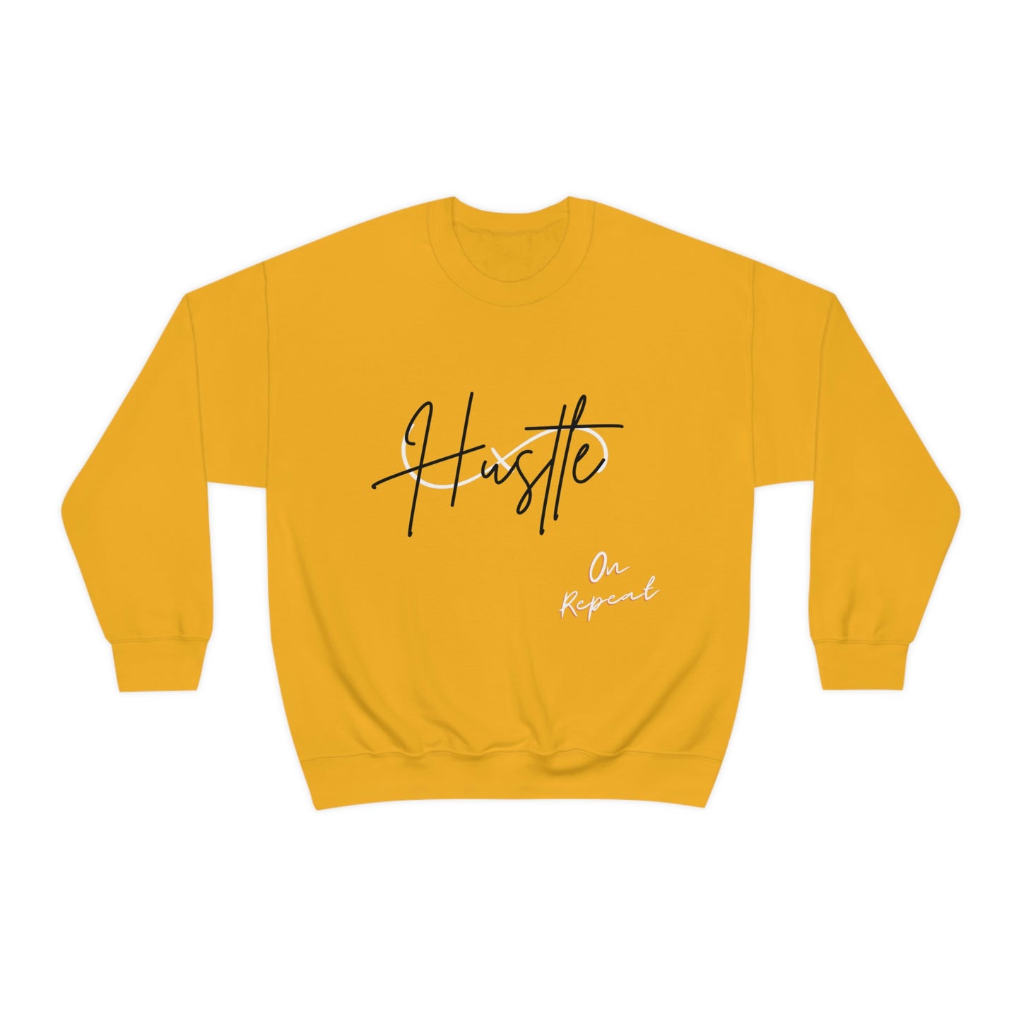 Hustle On Repeat 4XL & 5XL: Unisex Crewneck Sweatshirt