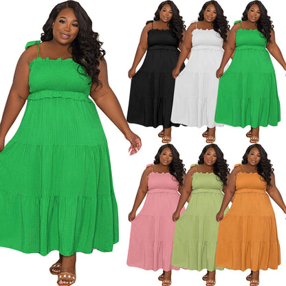 Go With Me Spaghetti Strap Plus Size Dress