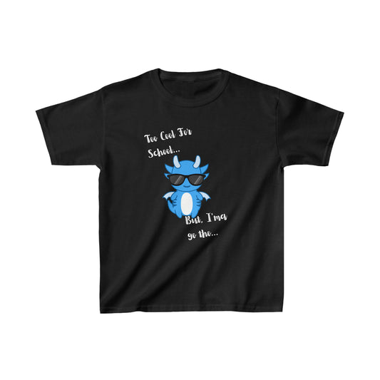 TOO COOL FOR SCHOOL BLUE: Kids Heavy Cotton™ Tee