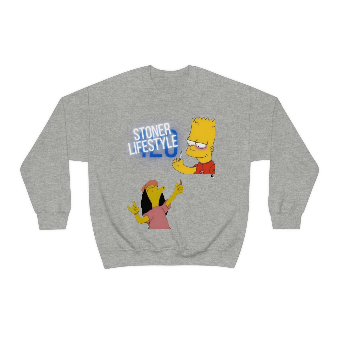 CARTOON STONER LIFE: Unisex Crewneck Sweatshirt