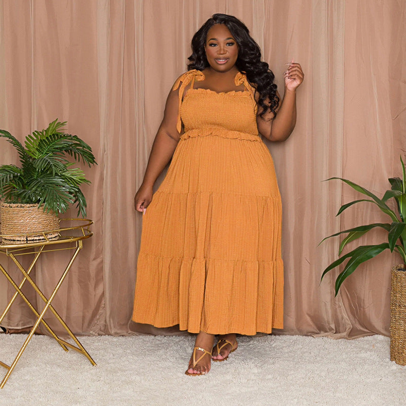 Go With Me Spaghetti Strap Plus Size Dress