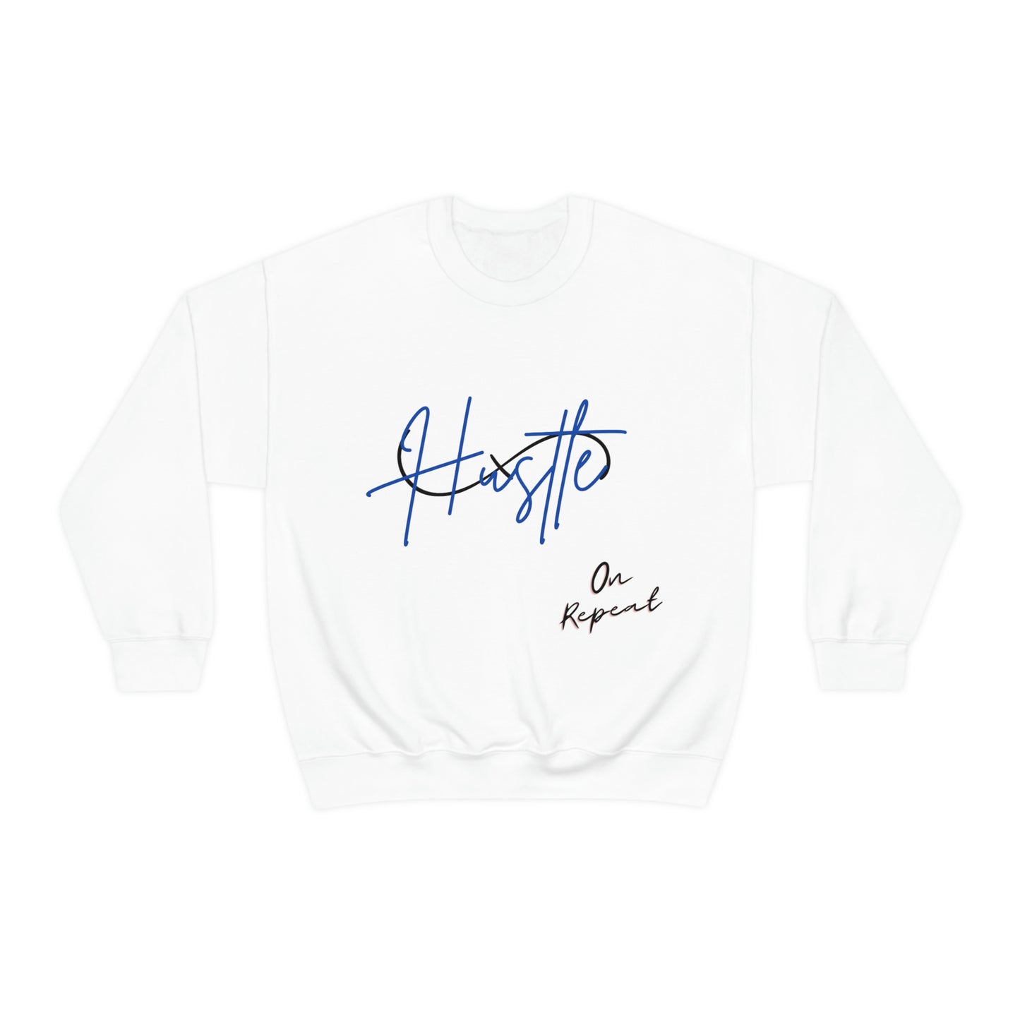 Hustle On Repeat 4XL & 5XL: Unisex Crewneck Sweatshirt