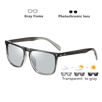 Square Retro Photochromic Sunglasses w/Night Vision