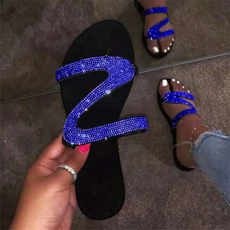 Shimmer Me Slides Size 6