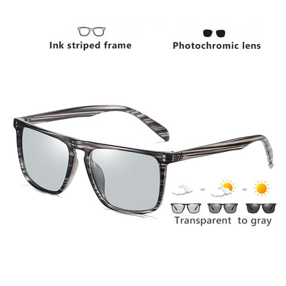 Square Retro Photochromic Sunglasses w/Night Vision