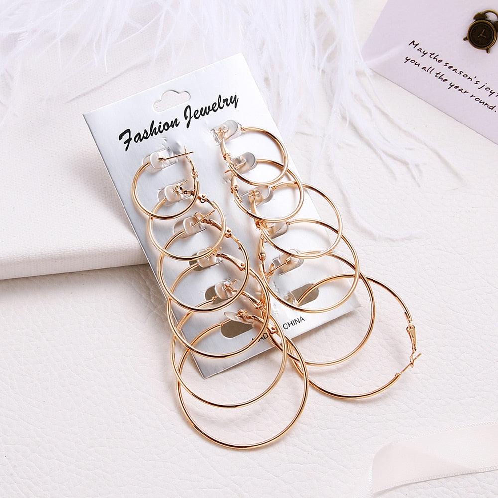 Vintage Oversize Hoop Earrings