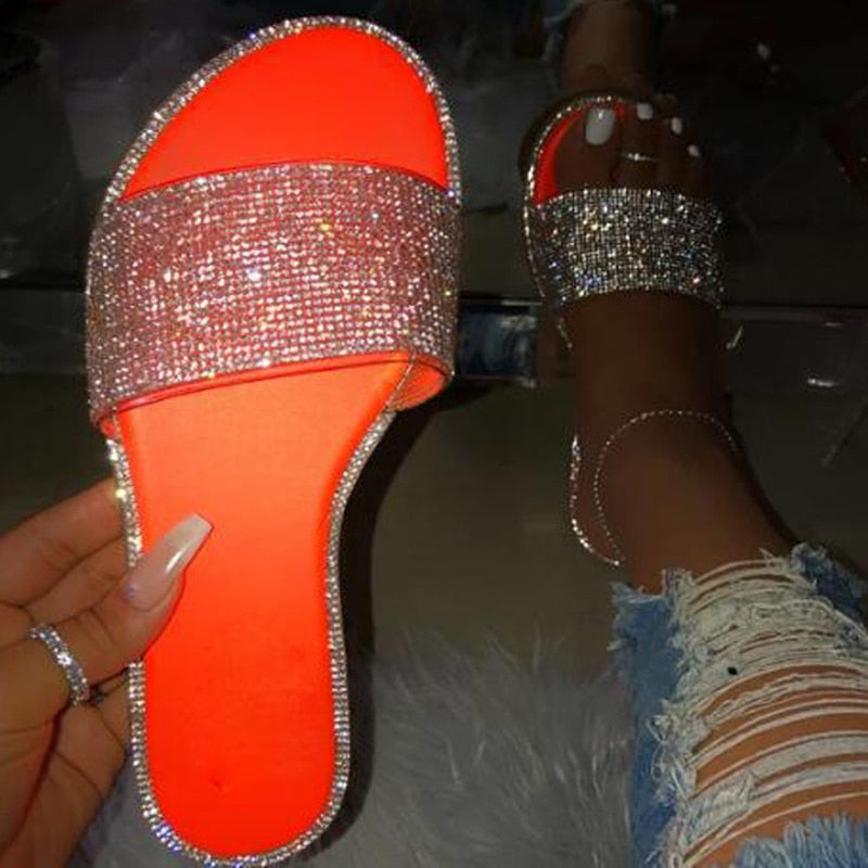 Shimmer Me Slides Size 9