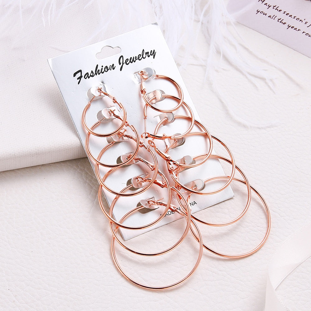 Vintage Oversize Hoop Earrings