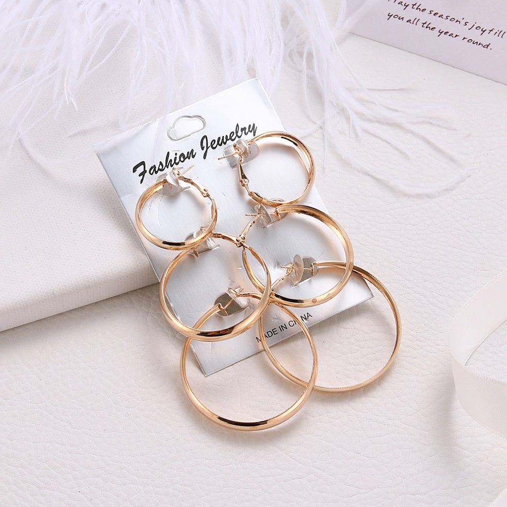 Vintage Oversize Hoop Earrings