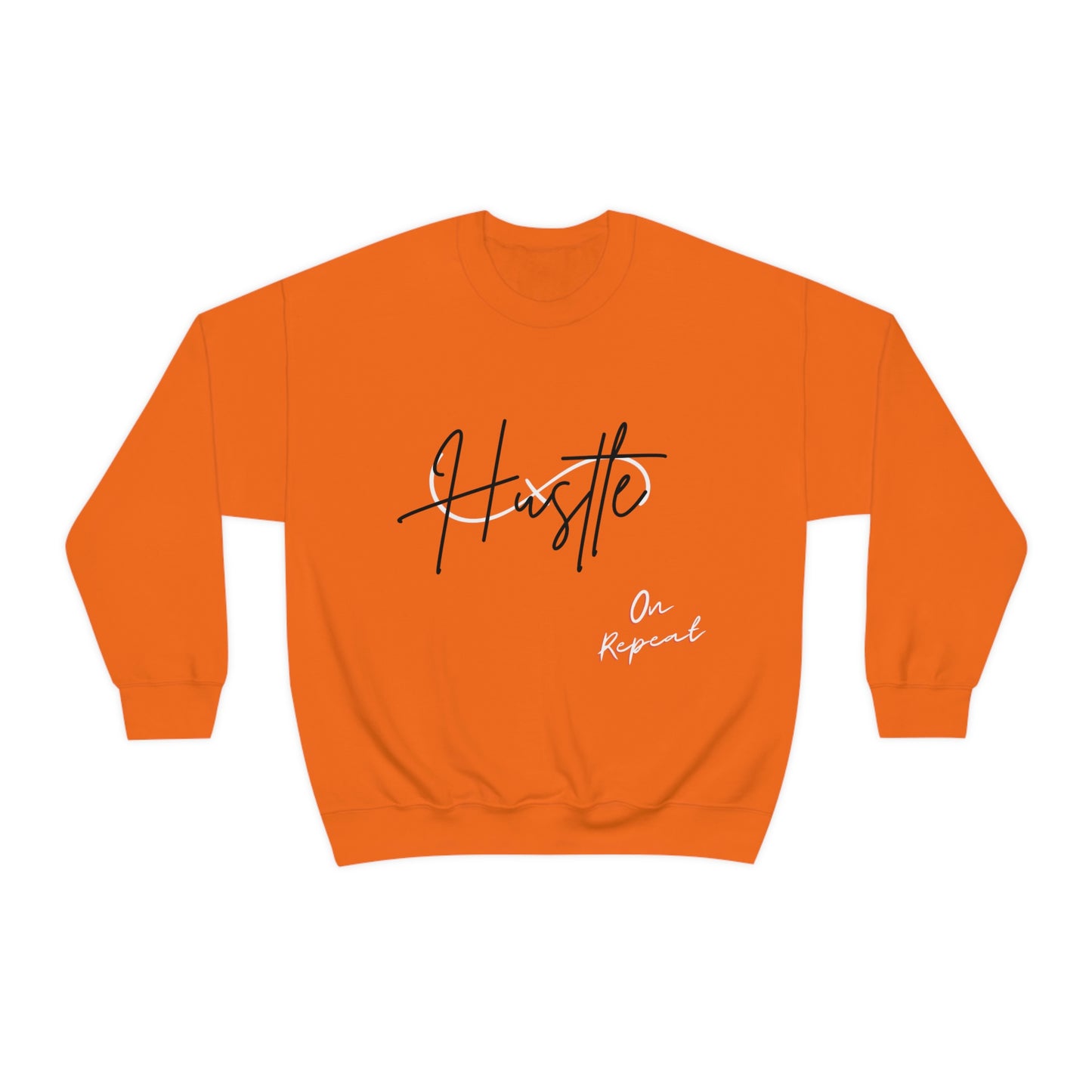 Hustle On Repeat 4XL & 5XL: Unisex Crewneck Sweatshirt