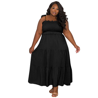 Go With Me Spaghetti Strap Plus Size Dress