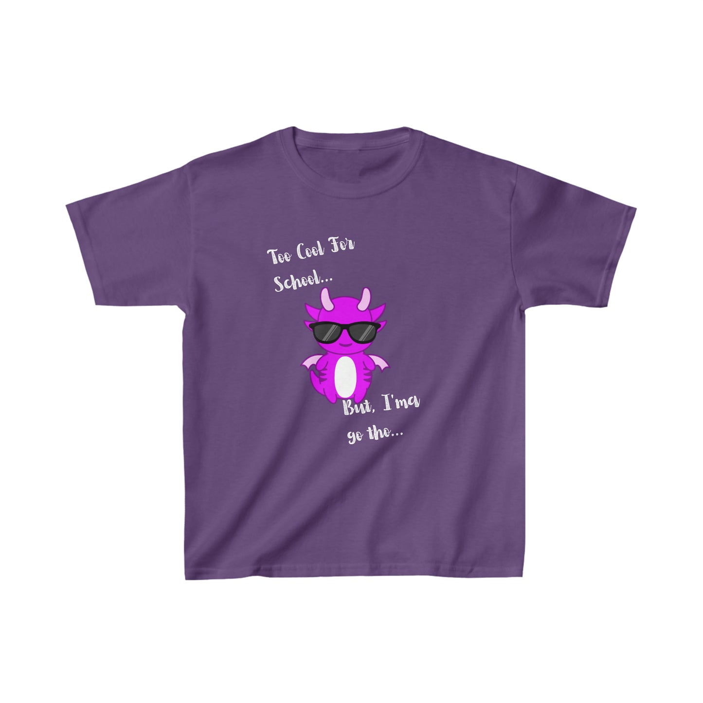 TOO COOL FOR SCHOOL PURPLE: Kids Heavy Cotton™ Tee