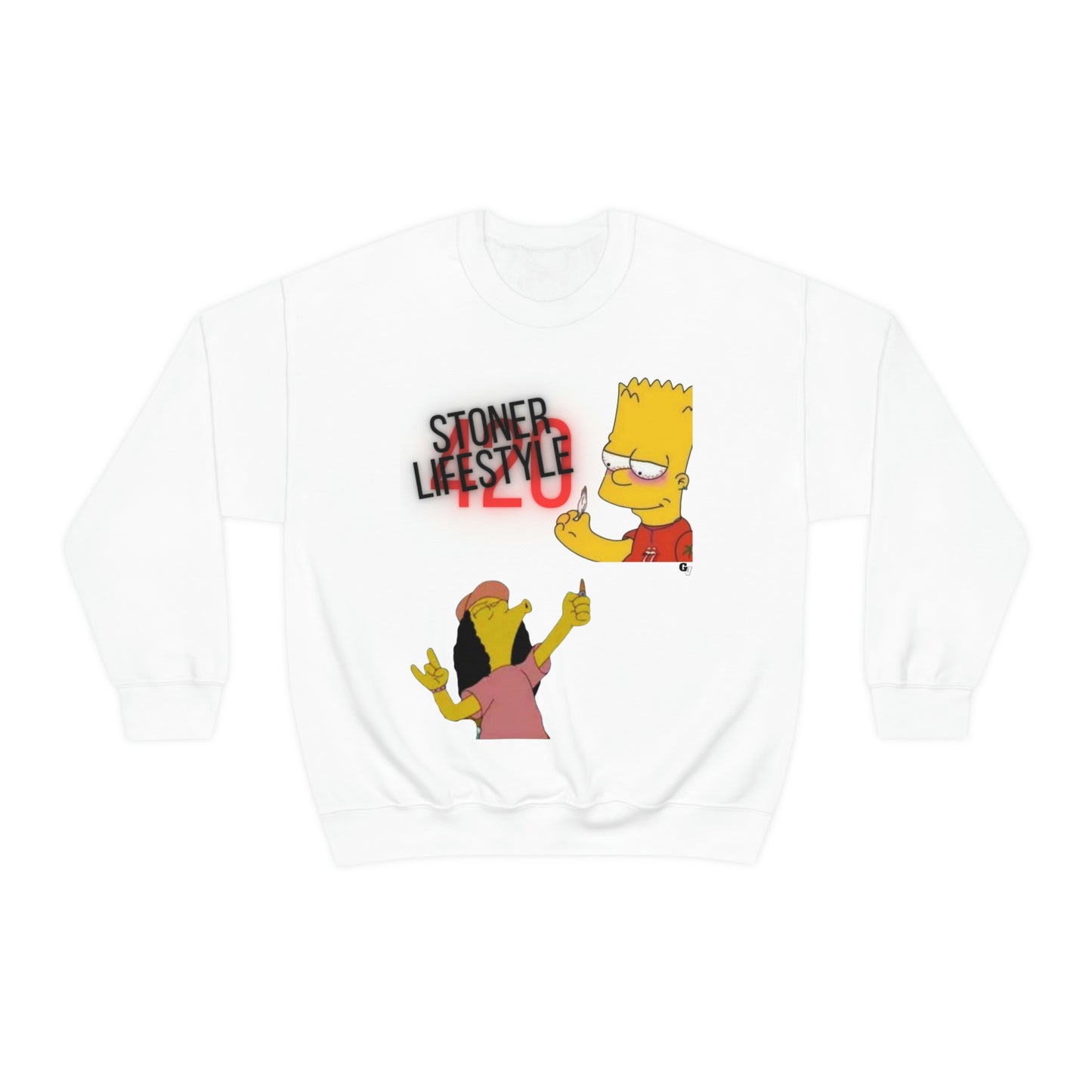 CARTOON STONER LIFE: Unisex Crewneck Sweatshirt