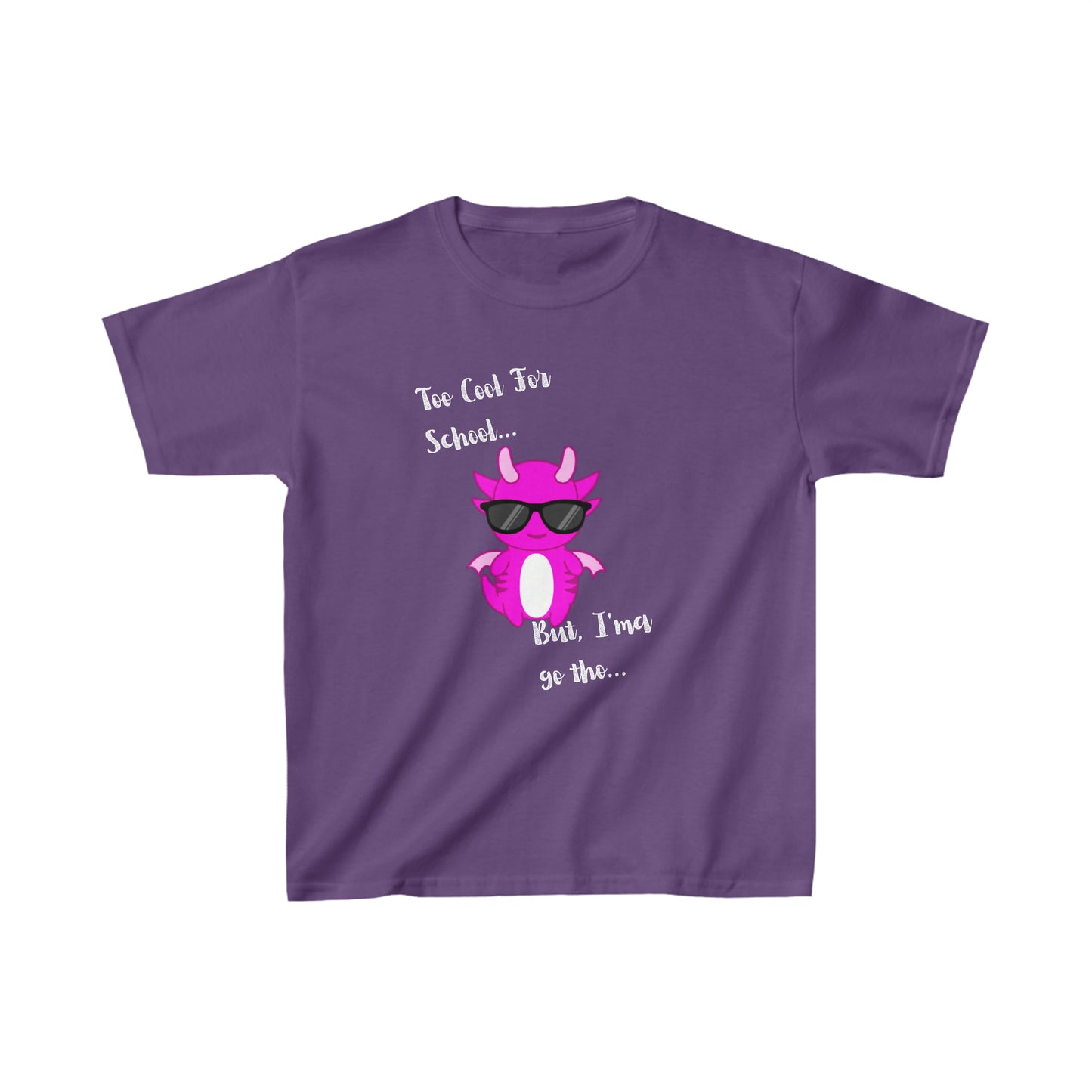 TOO COOL FOR SCHOOL PINK: Kids Heavy Cotton™ Tee