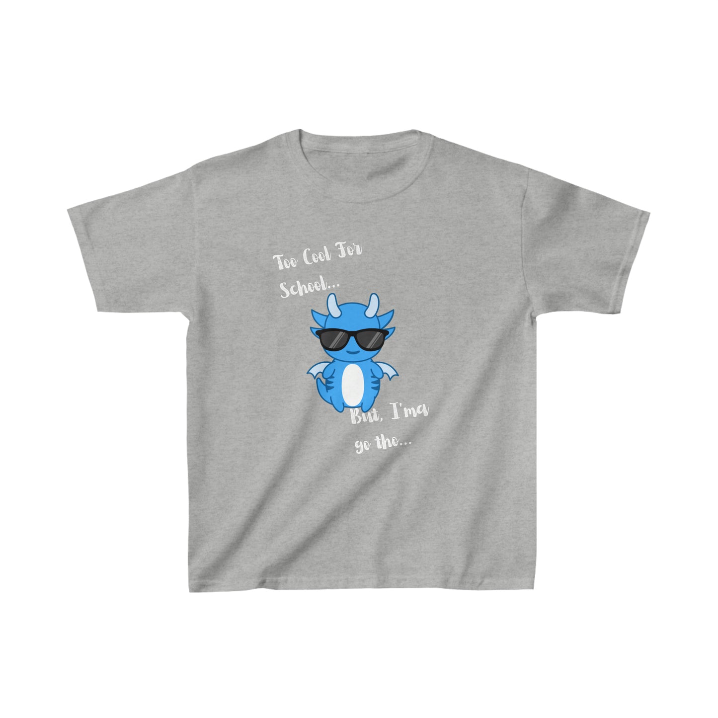 TOO COOL FOR SCHOOL BLUE: Kids Heavy Cotton™ Tee