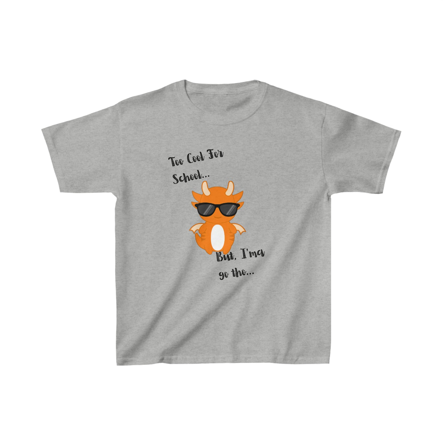 TOO COOL FOR SCHOOL ORANGE: Kids Heavy Cotton™ Tee