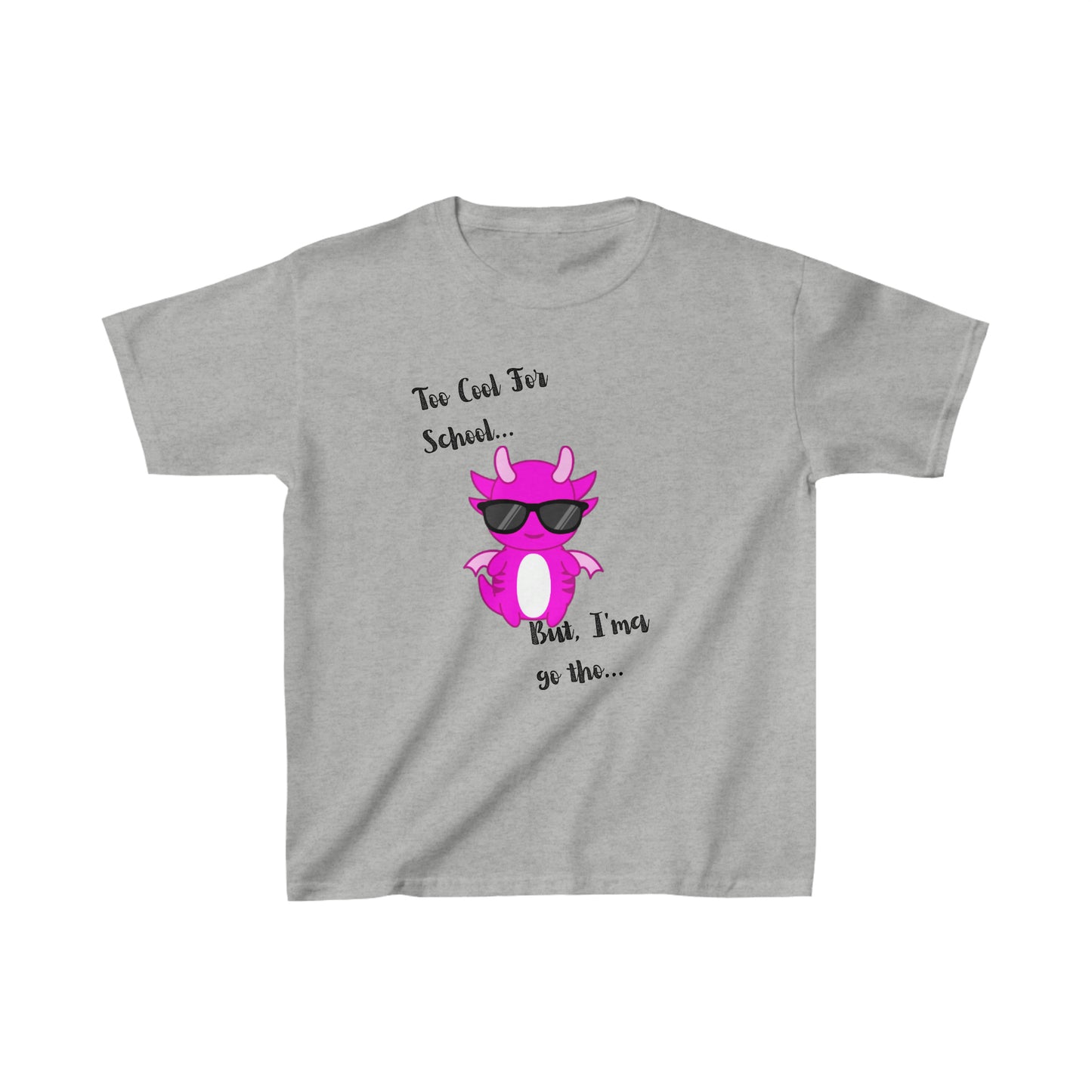 TOO COOL FOR SCHOOL PINK: Kids Heavy Cotton™ Tee