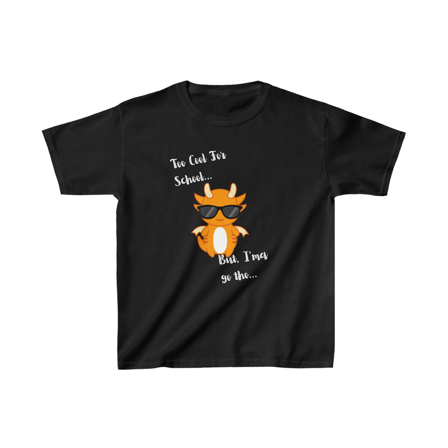 TOO COOL FOR SCHOOL ORANGE: Kids Heavy Cotton™ Tee